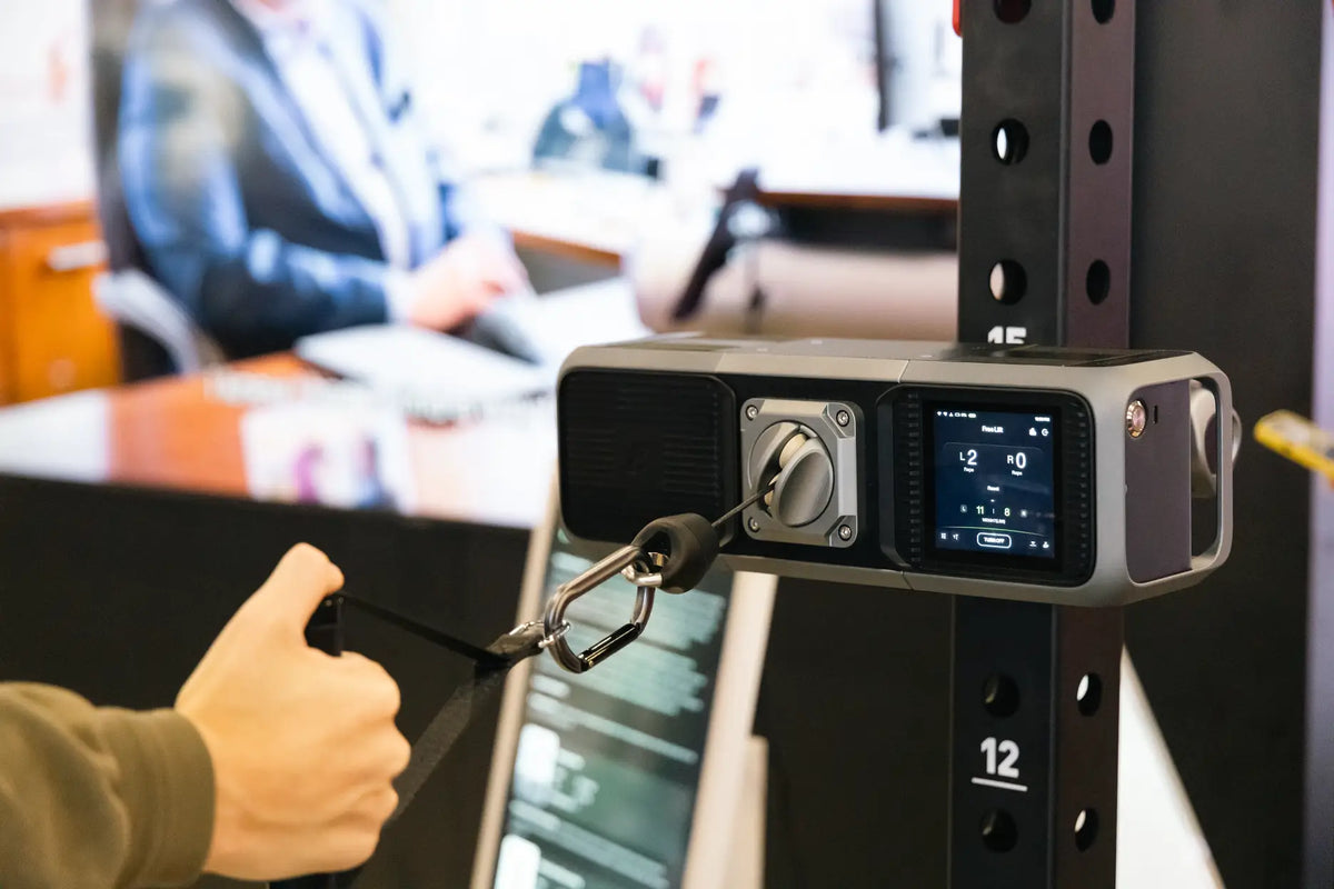 Visitor testing Gym Nano at CES 2026