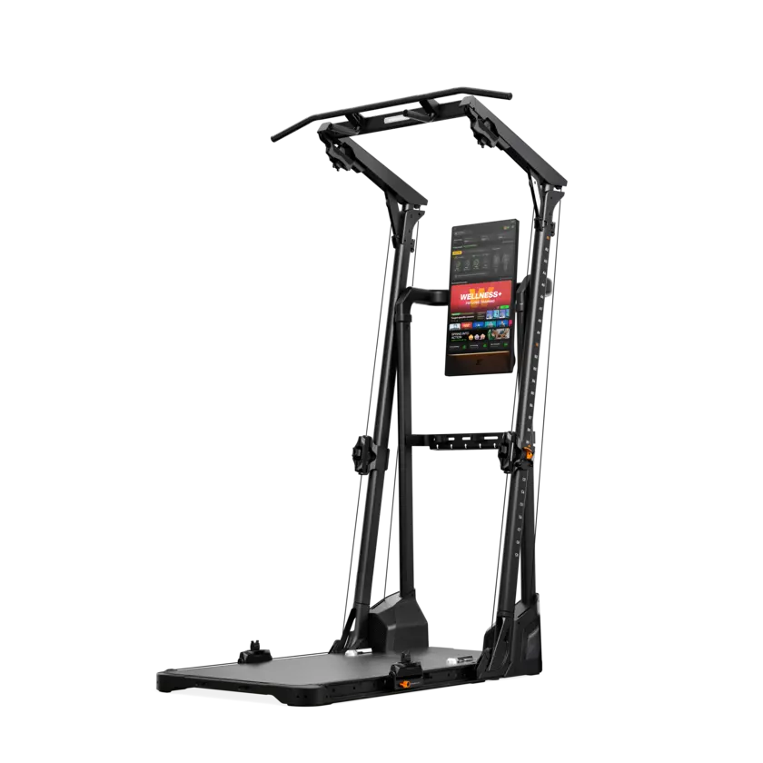 Gym Monster Ultra mit Klimmzugstange, Latzugarmen und Touchscreen