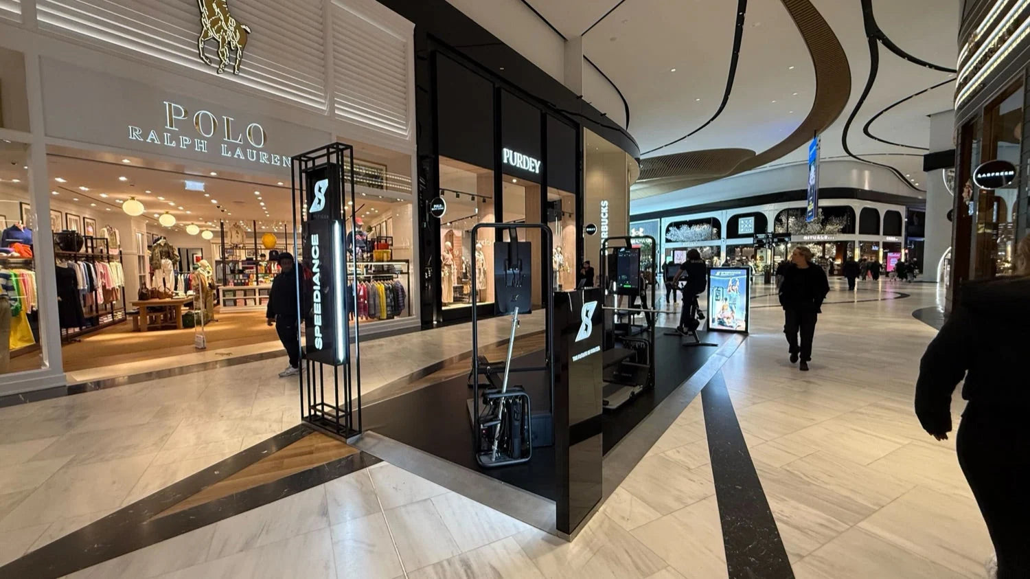 Speediance Vorführbereich in der Westfield Mall of the Netherlands